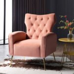 Home Lifestylez Utika Accent Chair in Suede Velvet