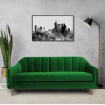 Home Lifestylez Maideng 3 Seater in Velvet Fabric